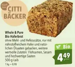 Citti Whole & Pure Bio Haferbrot tilbud