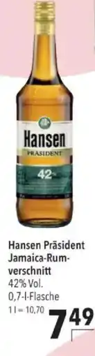 Citti Hansen Präsident Jamaica-Rum- verschnitt tilbud