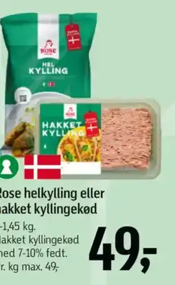 Føtex Rose helkylling eller hakket kyllingekød tilbud