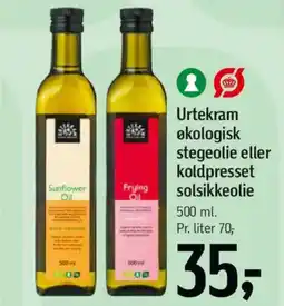 Føtex Urtekram økologisk stegeolie eller koldpresset solsikkeolie tilbud
