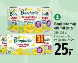 Føtex Bonduelle majs eller kikærter tilbud