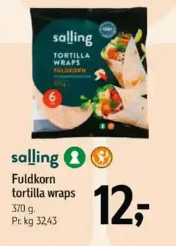Føtex Salling fuldkorn tortilla wraps tilbud