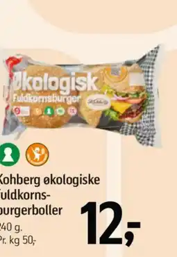Føtex Kohberg økologiske fuldkorns- burgerboller tilbud