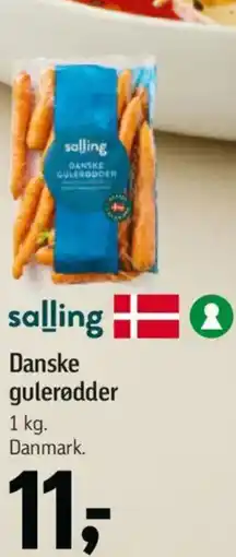 Føtex salling Danske gulerødder Danmark. tilbud