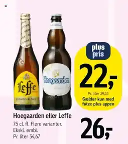 Føtex Hoegaarden eller Leffe tilbud