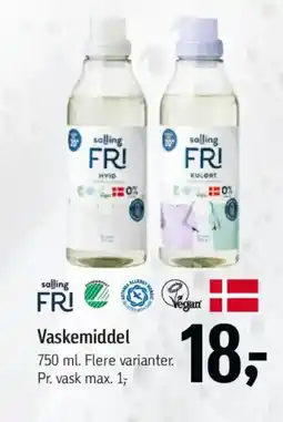 Føtex Salling Fri Vaskemiddel tilbud