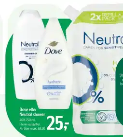 Føtex Dove eller Neutral shower tilbud