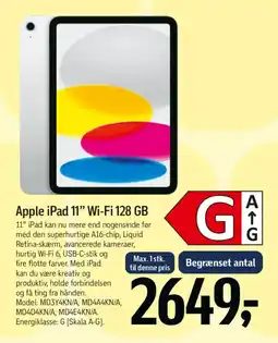 Føtex Apple iPad 11" Wi-Fi 128 GB tilbud