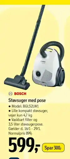 Føtex BOSCH Støvsuger med pose tilbud