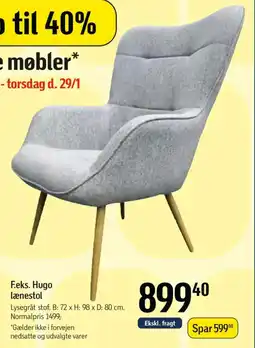 Føtex F.eks. Hugo lænestol tilbud