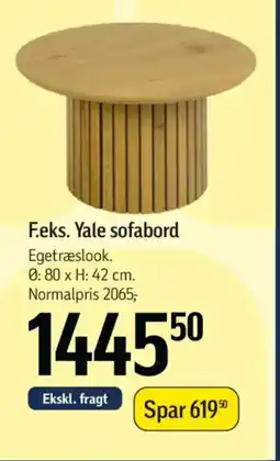 Føtex F.eks. Yale sofabord tilbud