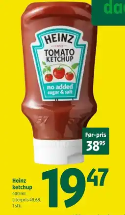 Coop 365 Heinz ketchup tilbud