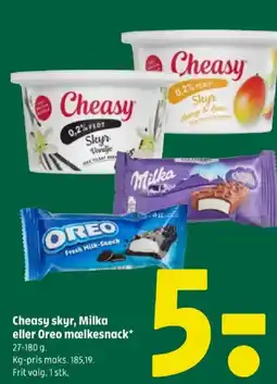 Coop 365 Cheasy skyr, Milka eller Oreo mælkesnack tilbud