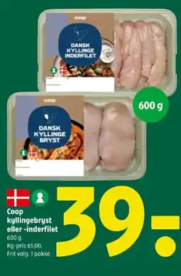 Coop 365 Coop kyllingebryst eller -inderfilet tilbud