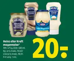 Coop 365 Heinz eller Kraft mayonnaise tilbud