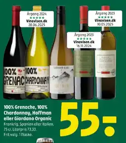 Coop 365 100% Grenache, 100% Chardonnay, Hoffman eller Giordano Organic tilbud