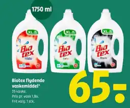 Coop 365 Biotex flydende vaskemiddel tilbud