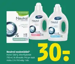 Coop 365 Neutral vaskmiddel tilbud