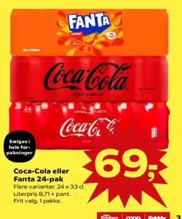 SuperBrugsen Coca-Cola eller Fanta 24-pak tilbud