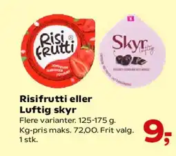 SuperBrugsen Risifrutti eller Luftig skyr tilbud