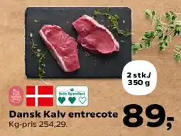 SuperBrugsen Dansk Kalv entrecote tilbud