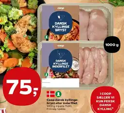 SuperBrugsen Coop dansk kyllingebryst eller inderfilet tilbud