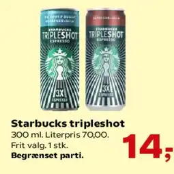 SuperBrugsen Starbucks tripleshot tilbud