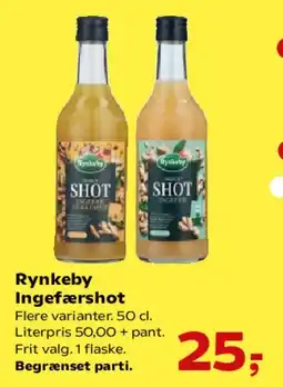 SuperBrugsen Rynkeby Ingefærshot tilbud