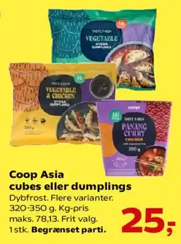 SuperBrugsen Coop Asia cubes eller dumplings tilbud