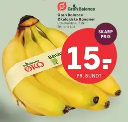 SPAR Grøn Balance Økologiske Bananer tilbud