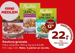 SuperBrugsen Pauluns granola tilbud