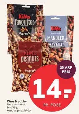 SPAR KiMs Nødder tilbud