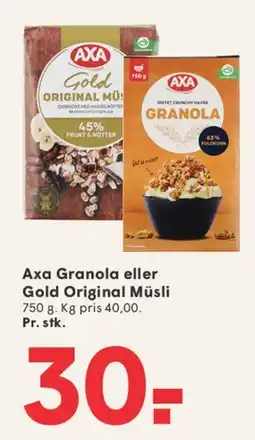 SPAR Axa Granola eller Gold Original Müsli tilbud