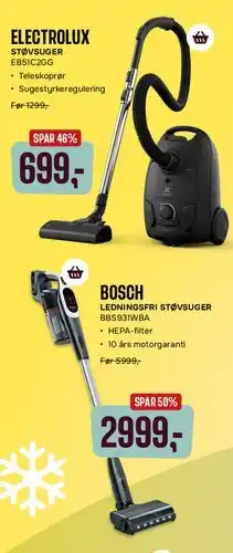Skousen Electrolux / Bosch udsnit (venstre kolonne) tilbud