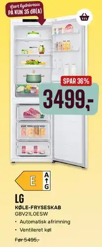 Skousen LG KØLE-FRYSKAB GBVJ20LESW tilbud