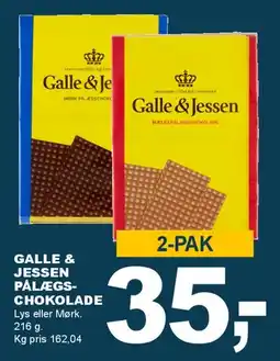 Let-Køb Galle & Jessen pålægs-chokolade tilbud
