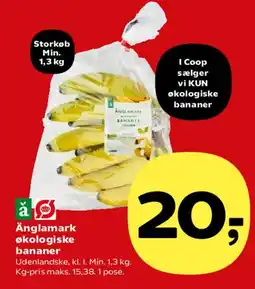 Kvickly Änglamark økologiske bananer tilbud