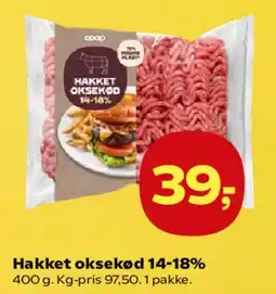 Kvickly Hakket oksekød 14-18% tilbud
