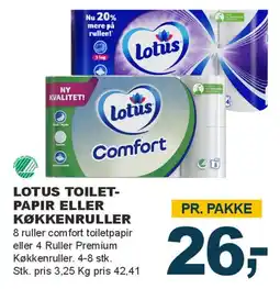 Let-Køb Lotus toiletpapir eller køkkenruller tilbud