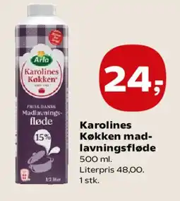 Kvickly Karolines Køkken madlavningsfløde tilbud