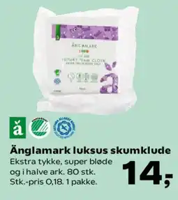 Kvickly Änglamark luksus skumklude tilbud