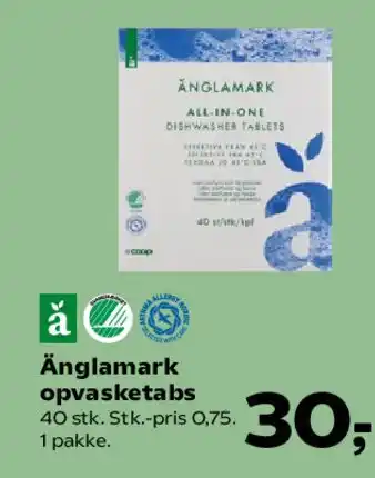 Kvickly Änglamark opvasketabs tilbud