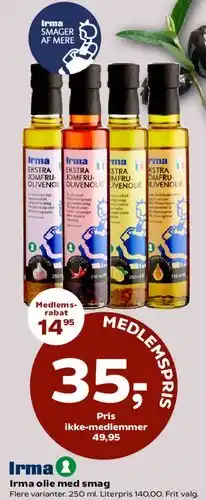 Kvickly Irma olie med smag tilbud