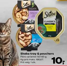 Kvickly Sheba tray & pouches tilbud