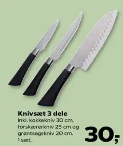 Kvickly Knivsæt 3 dele tilbud