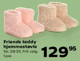 Kvickly Friends teddy hjemmesko tilbud