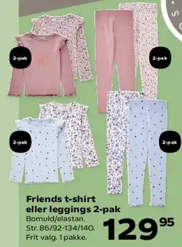 Kvickly Friends t-shirt eller leggings 2-pak tilbud
