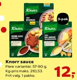 Kvickly Knorr sauce tilbud