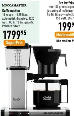 Imerco MOCCAMASTER kaffemaskine tilbud