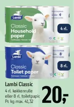 Føtex Lambi Classic (toiletpapir / køkkenrulle) tilbud